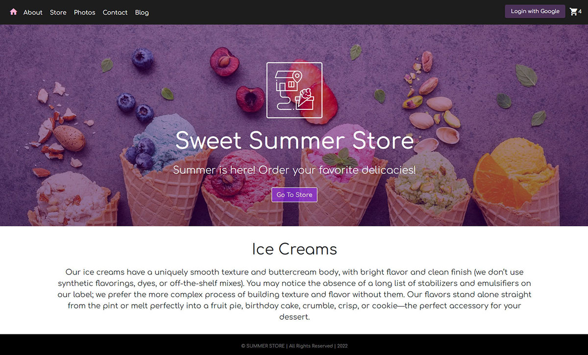 Summer Store Application